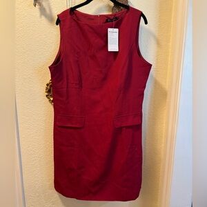 Sleeveless Wine-Red Mini Sheath Dress - Brand: Unknown